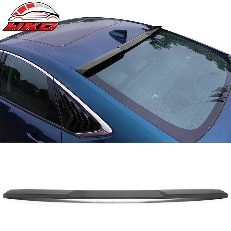 Fits 23-26 Honda Accord 11th Rear Roof Spoiler Top Window Matte Black Visor ABS