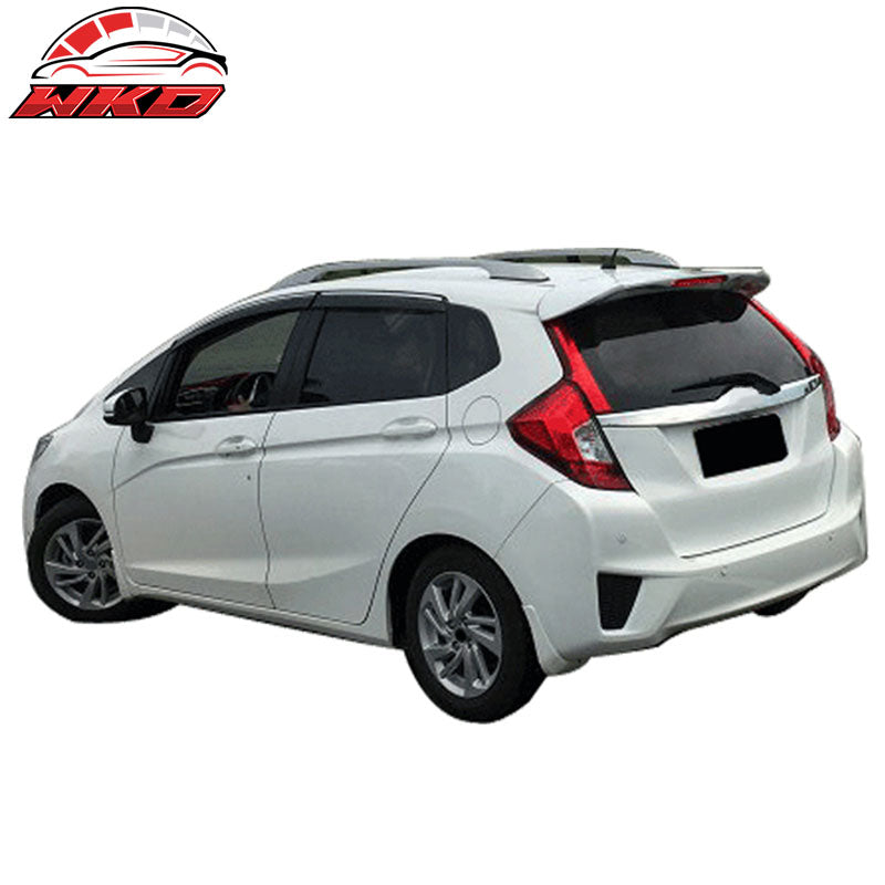 For 15-18 Honda Fit Rear Window Roof Spoiler RS Style ABS Matte Black LED Visor