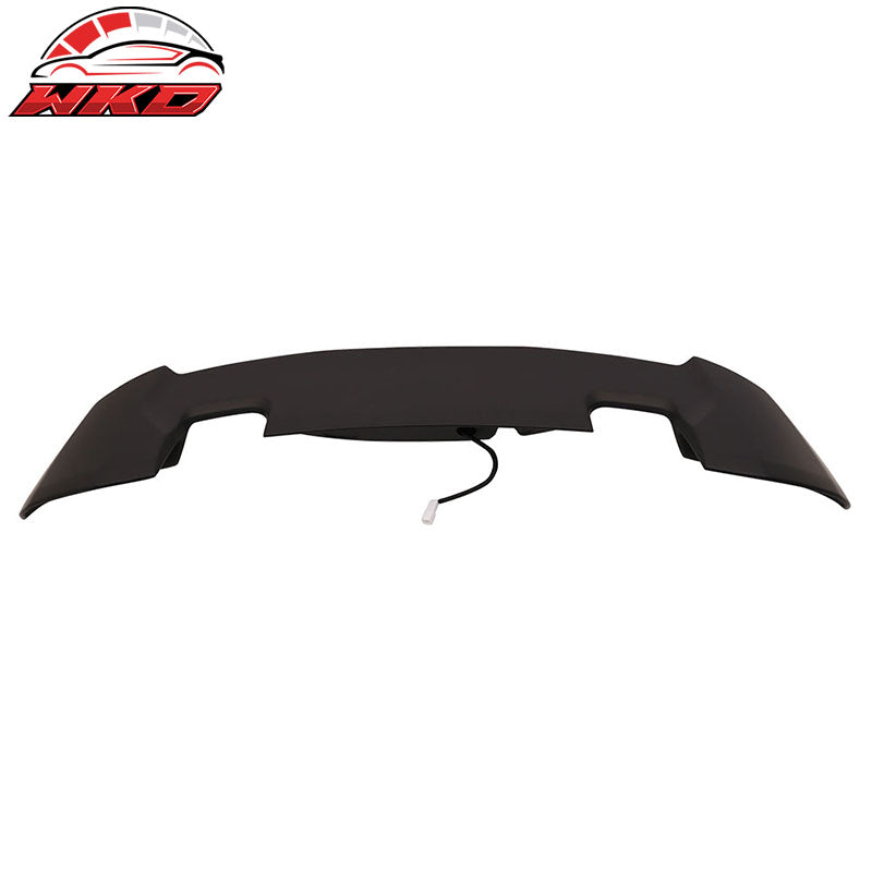 For 15-18 Honda Fit Rear Window Roof Spoiler RS Style ABS Matte Black LED Visor