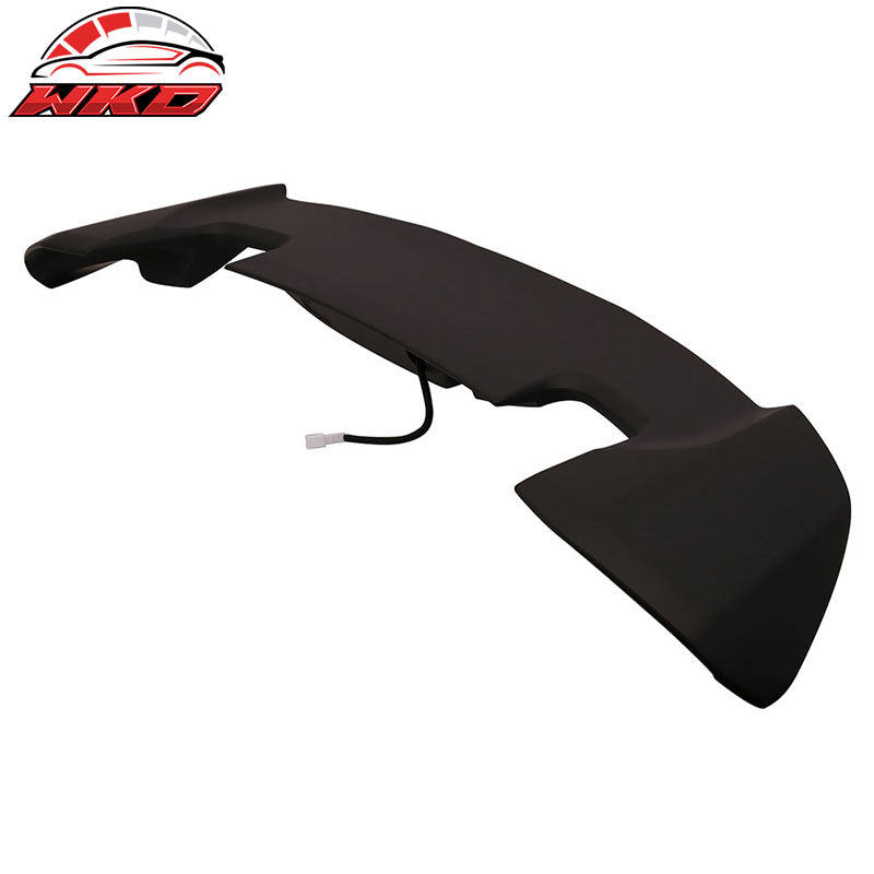 For 15-18 Honda Fit Rear Window Roof Spoiler RS Style ABS Matte Black LED Visor