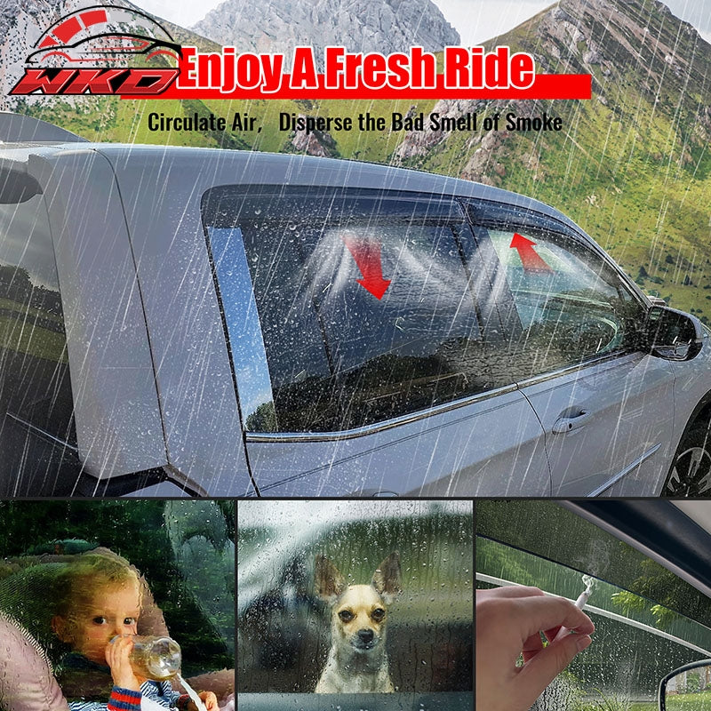 Fits 17-26 Honda Ridgeline Window Visors Smoke Acrylic Rain Sun Shade 4PCS Set