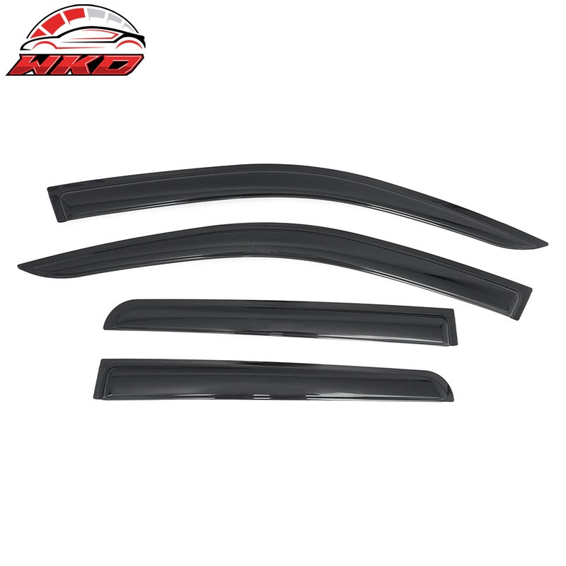Fits 17-26 Honda Ridgeline Window Visors Smoke Acrylic Rain Sun Shade 4PCS Set
