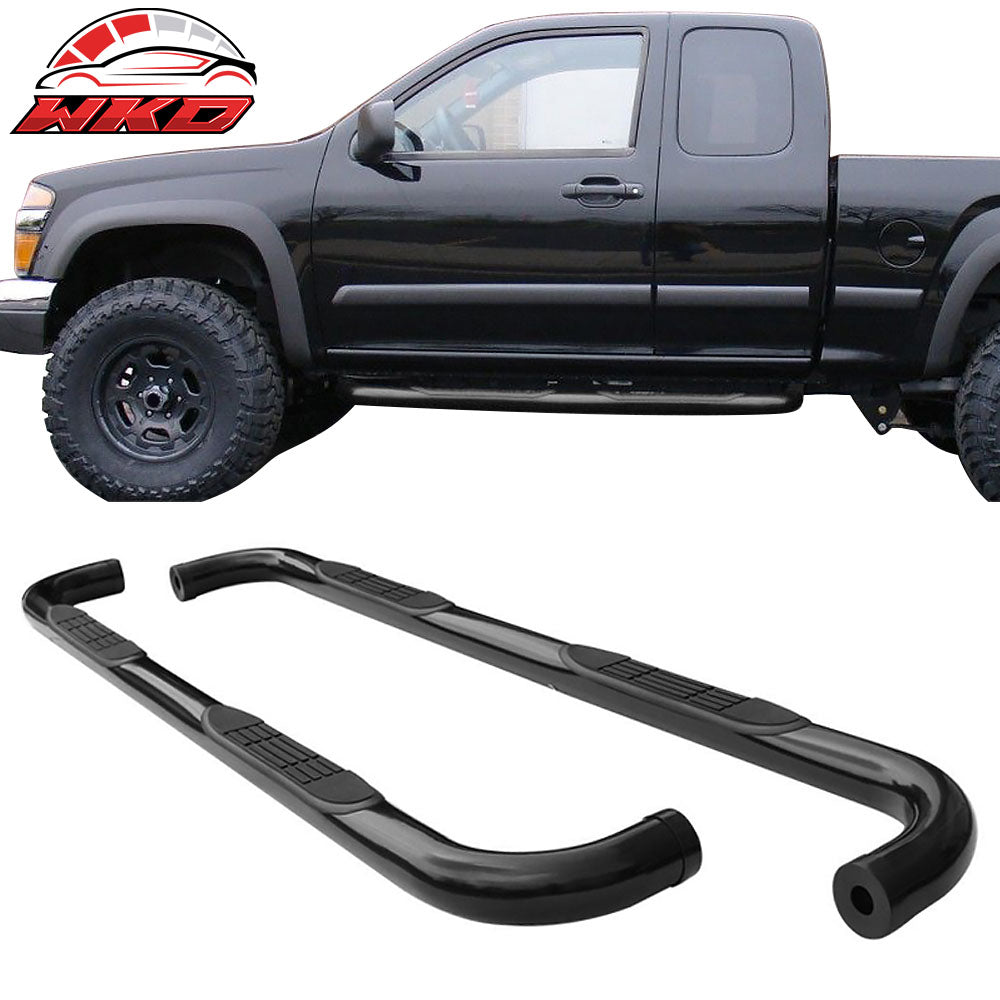 Fits 06-14 Honda Ridgeline 3" Black Driver Passenger Side Step Bar Running Board