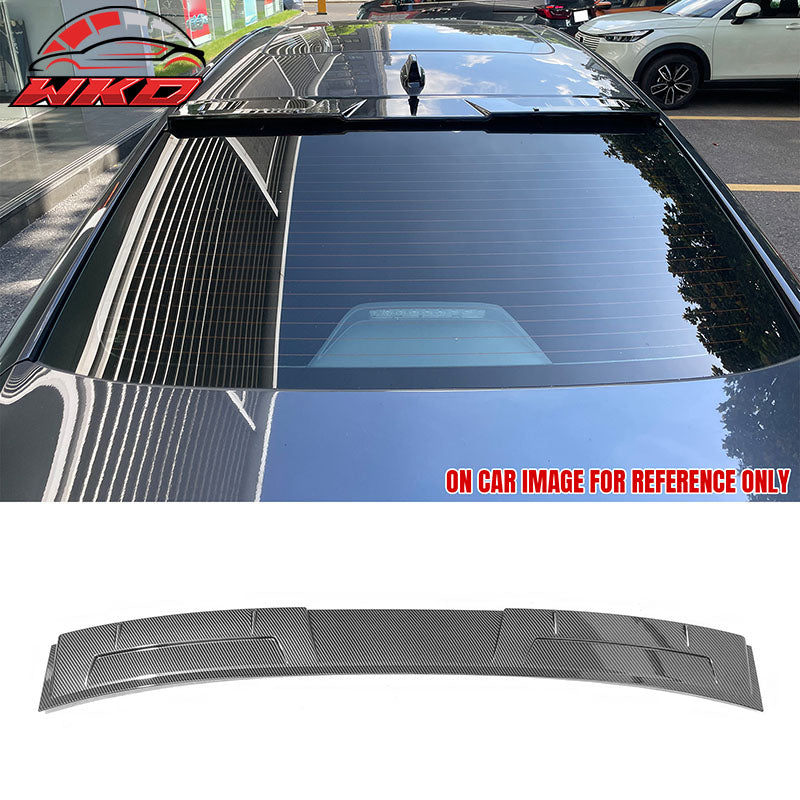 Fits 23-26 Honda Accord 11th Gen IKON Style Roof Spoiler ABS Carbon Fiber Print