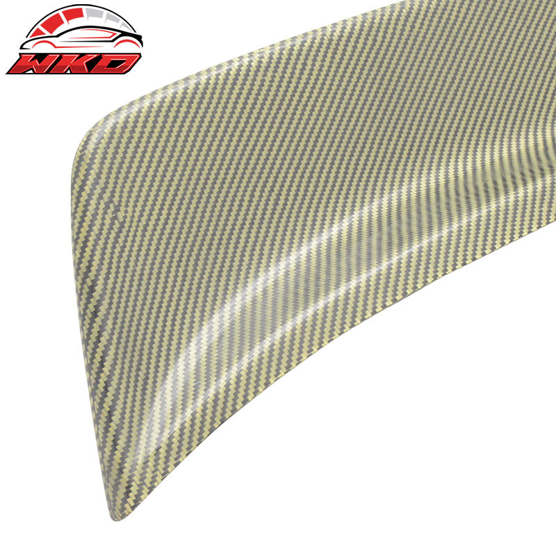 Fits 92-95 Honda Civic Hatchback BYS Style Roof Spoiler Yellow CF Carbon Fiber
