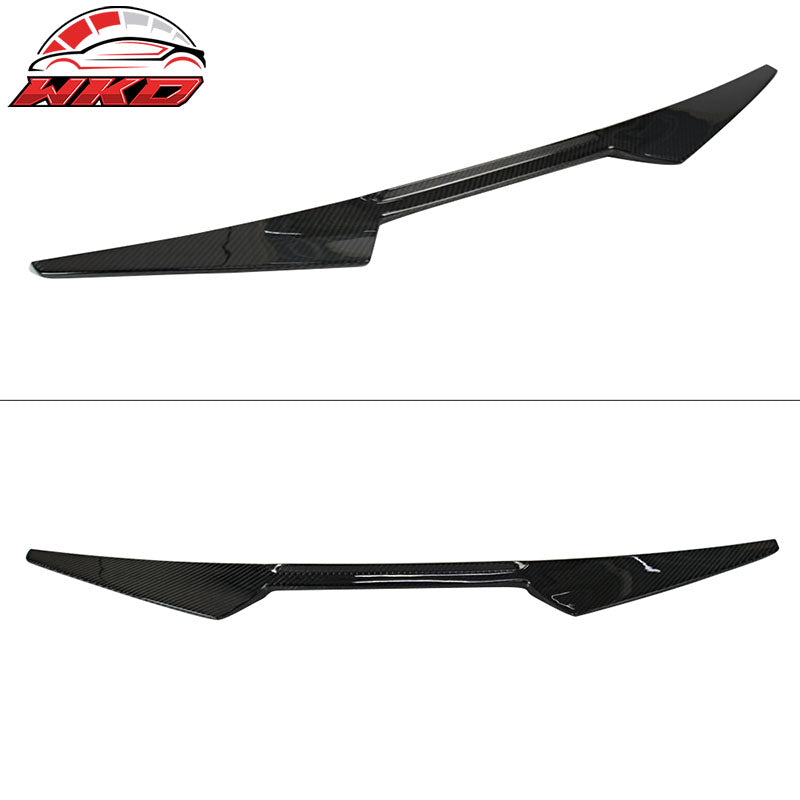 Fits 16-20 Honda Civic X 10th Coupe V Style Matte Carbon Fiber Roof Spoiler Wing