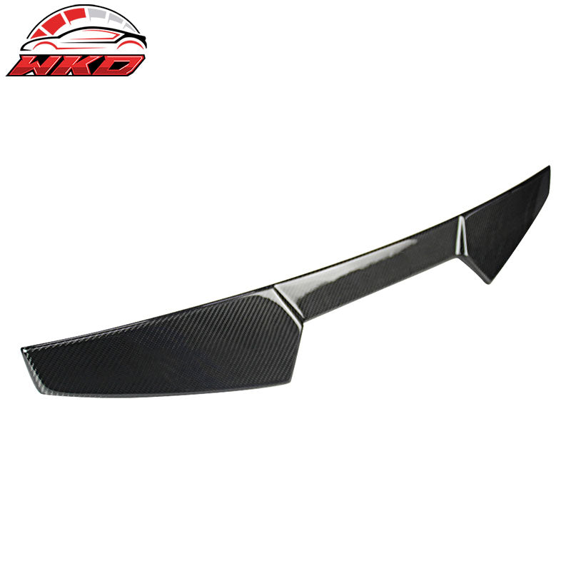 Fits 16-20 Honda Civic X 10th Coupe V Style Matte Carbon Fiber Roof Spoiler Wing