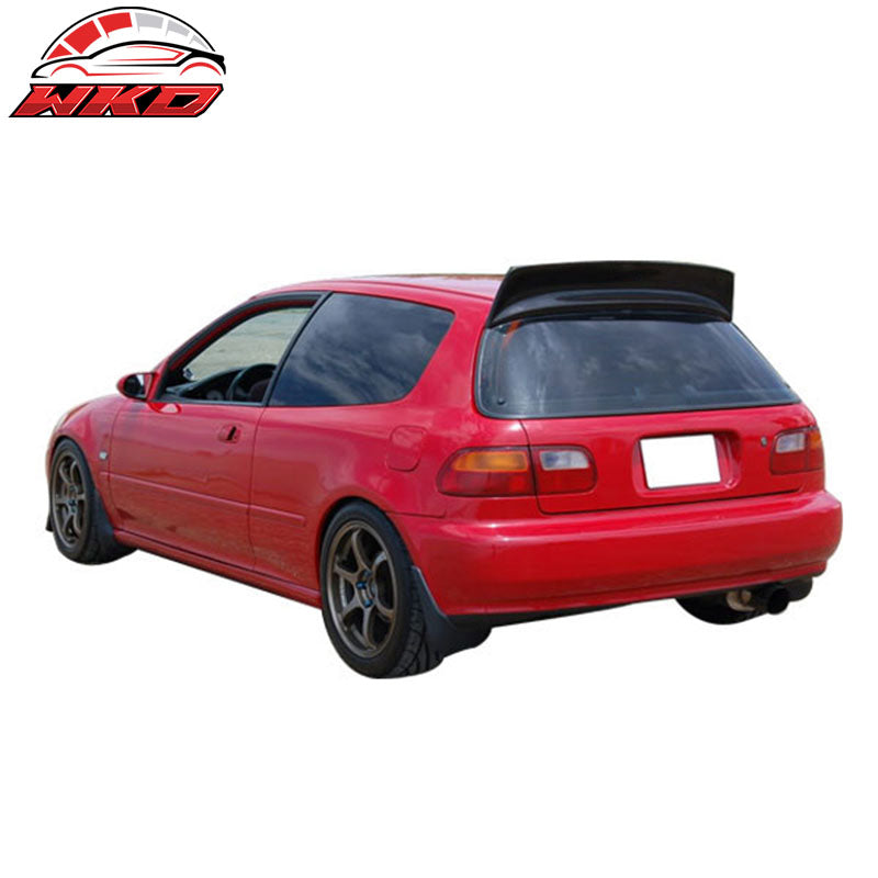 Fits 92-95 Honda Civic Hatchback BYS Style Rear Roof Spoiler Wing ABS Unpainted