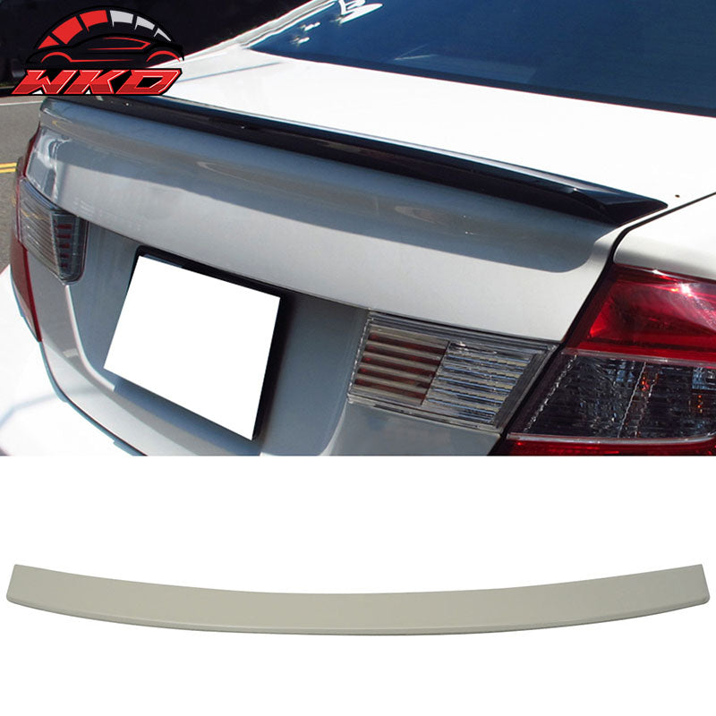 Fits 12-15 Honda Civic 9th Gen D Style Unpainted ABS Trunk Spoiler