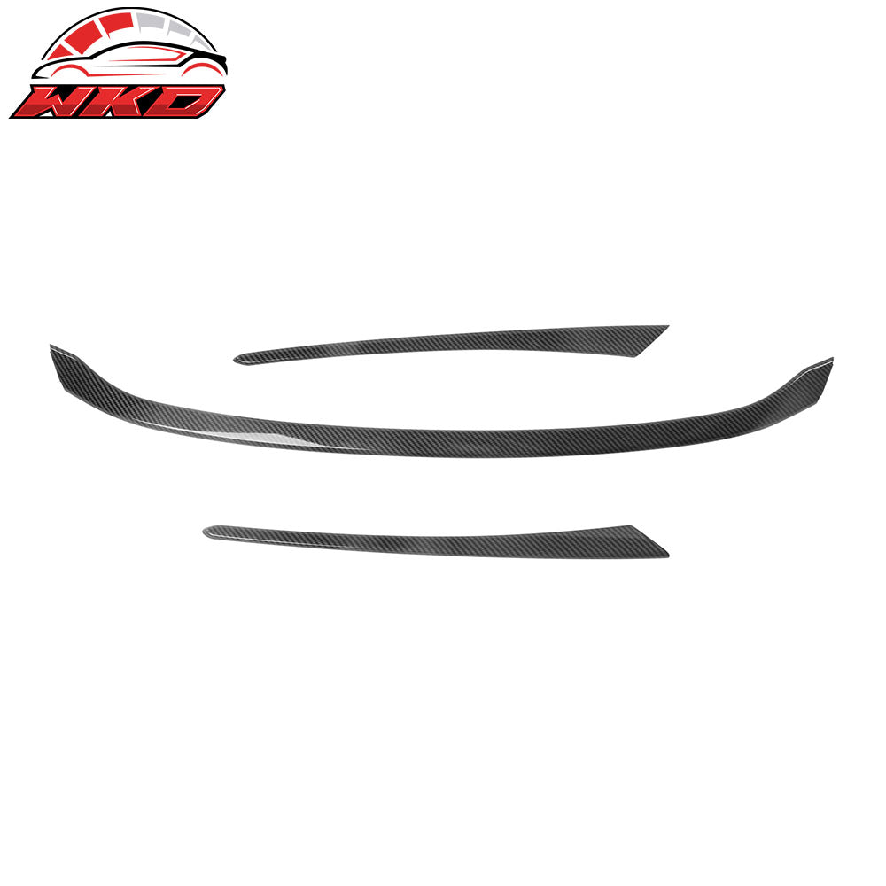 Fits 22-26 Honda Civic MD Style 3PCS Hood Bonnet Grille Trim Carbon Fiber Print
