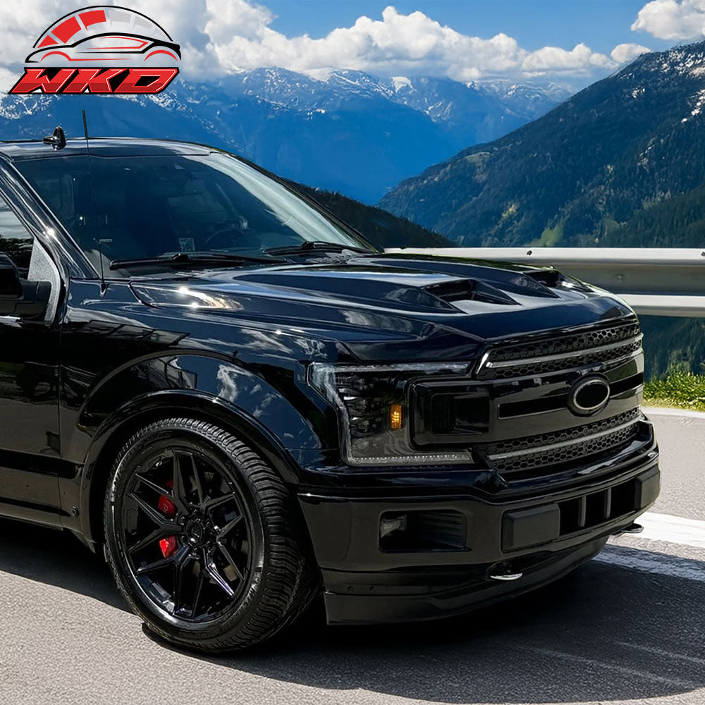 Fits 15-20 Ford F-150 Hood Cover Raptor Style Front Engine Bonnet Scoop Panel