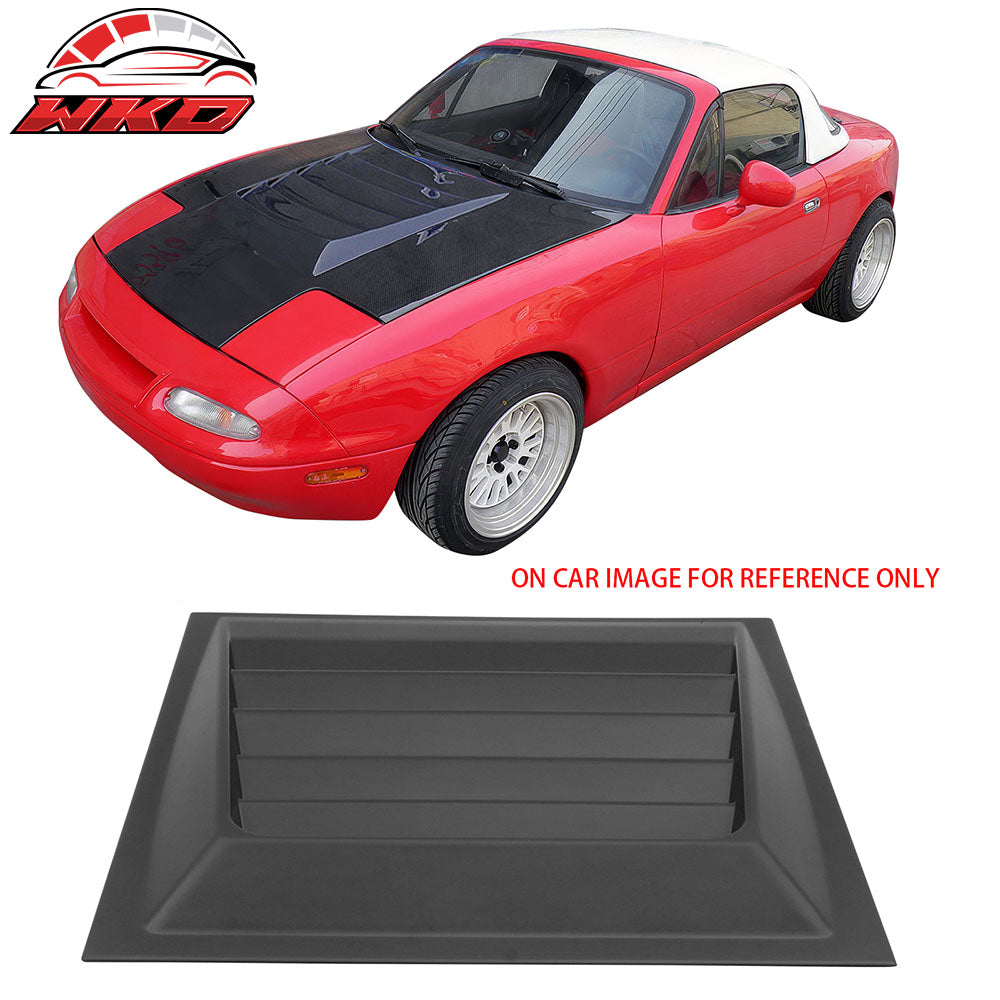 Fits Universal DMAX Style Air Flow Hood Vent Scoop Bonnet Cover Primer Black ABS