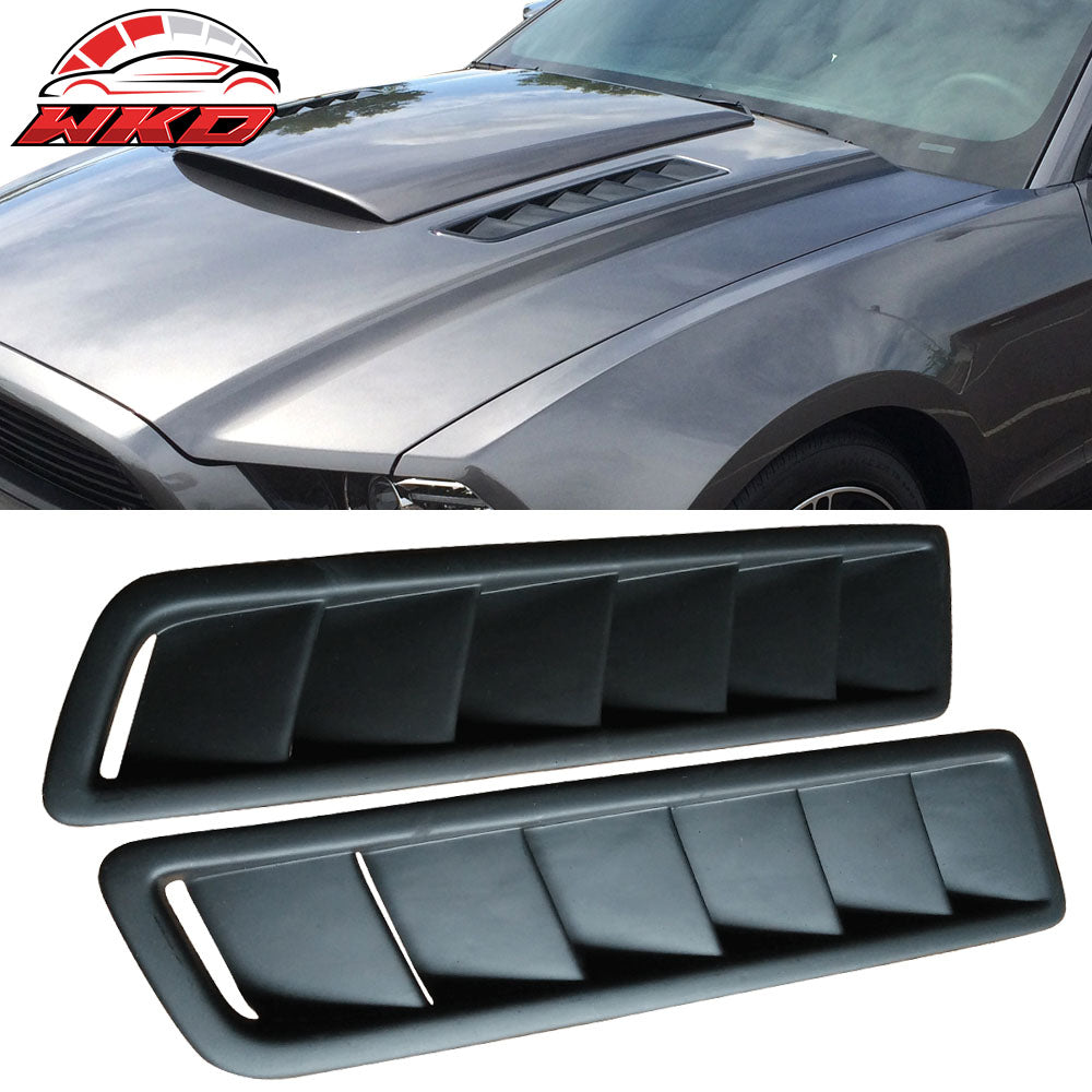 Universal Fitment Air Flow Hood Vent Scoop Bonnet Cover 2PC 20x5 Inch - PP