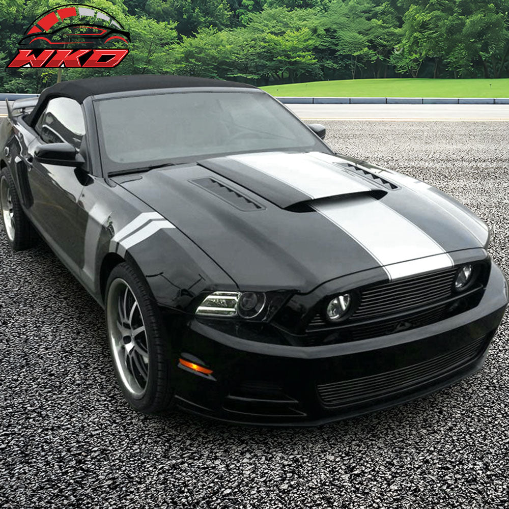 Universal Fitment Air Flow Hood Vent Scoop Bonnet Cover 2PC 20x5 Inch - PP