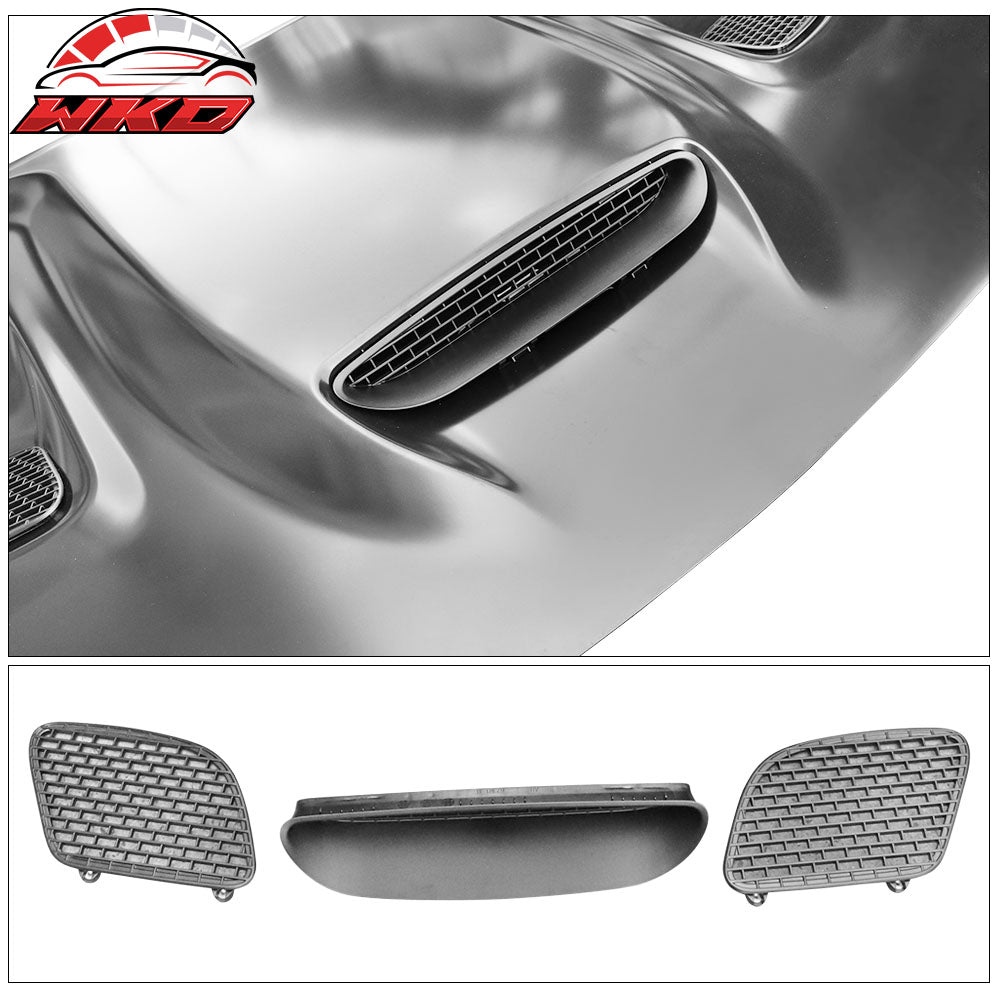 Fits 08-23 Dodge Challenger Hellcat Style Front Hood Panel Replacement Aluminum