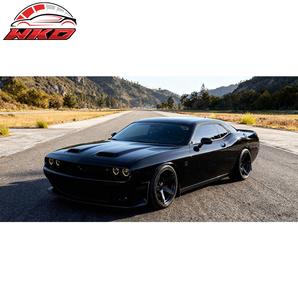 Fits 08-23 Dodge Challenger Hellcat Style Hood Unpainted - Aluminum