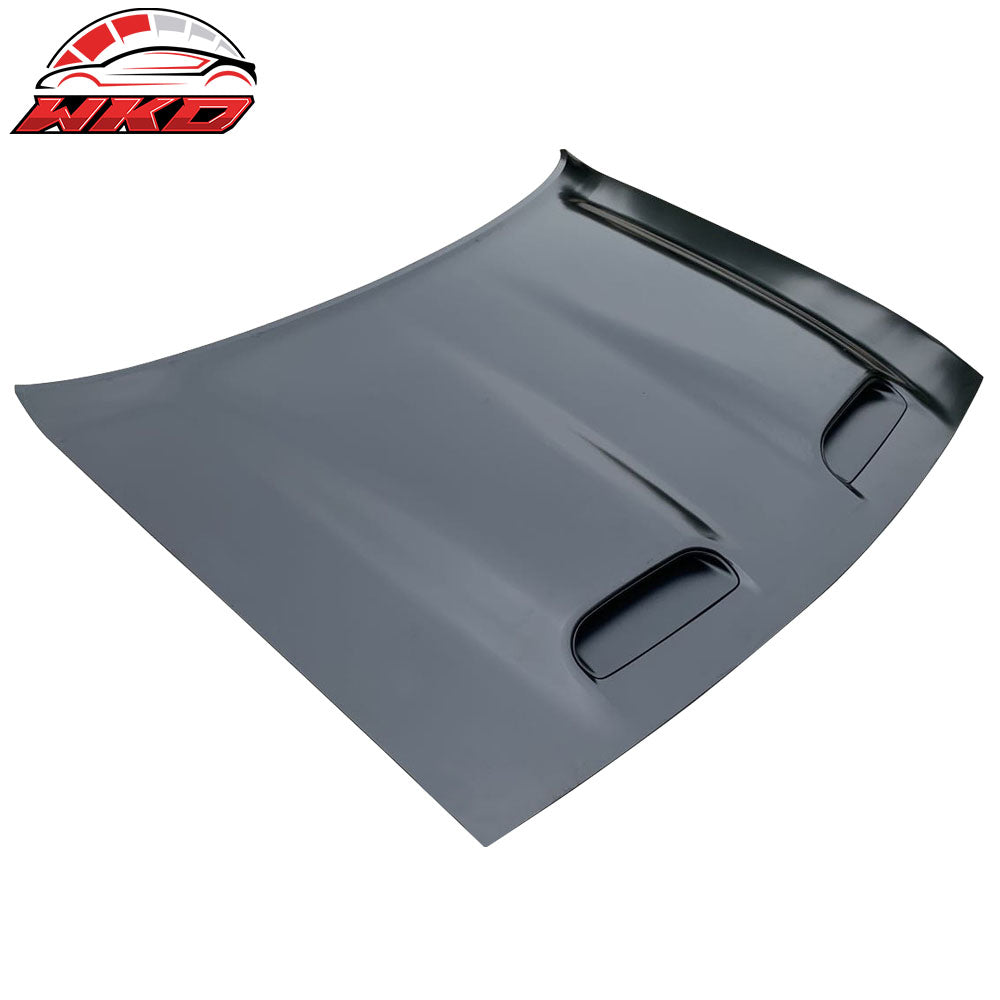 Fits 08-23 Dodge Challenger Hellcat Style Hood Unpainted - Aluminum
