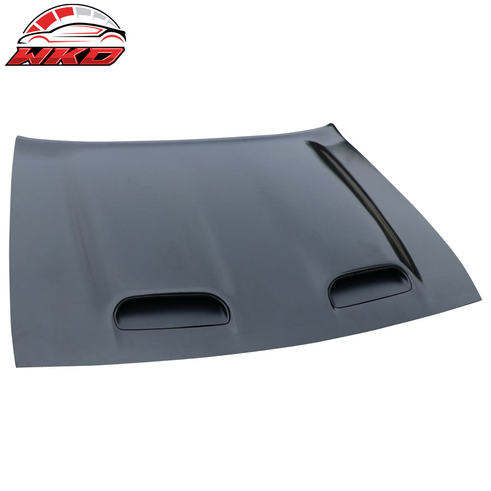 Fits 08-23 Dodge Challenger Hellcat Style Hood Unpainted - Aluminum