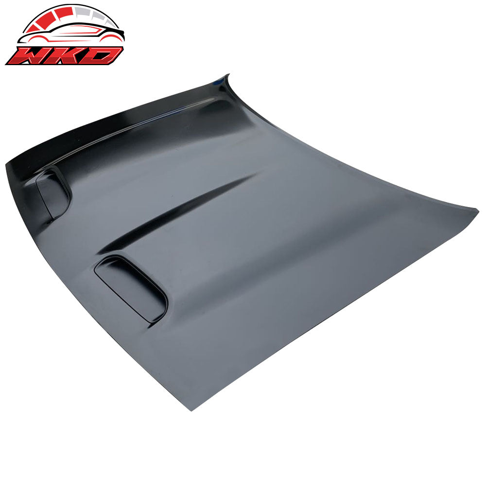 Fits 08-23 Dodge Challenger Hellcat Style Hood Unpainted - Aluminum