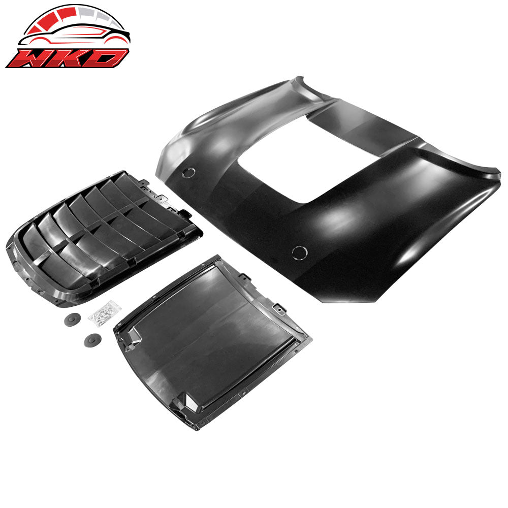 Fits 18-23 Ford Mustang 2Dr GT500 Style Aluminum Front Hood - Unpainted