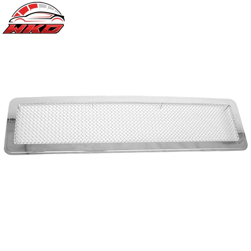 Fits 2003-2009 Hummer H2 Mesh Style Front Bumper Grille Chrome Stainless Steel
