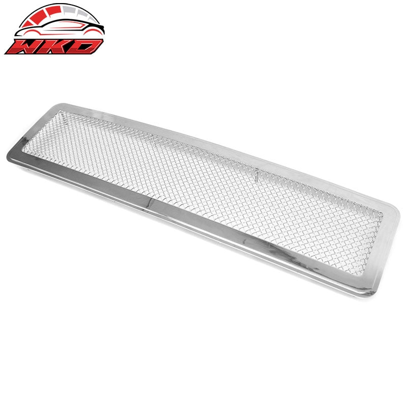 Fits 2003-2009 Hummer H2 Mesh Style Front Bumper Grille Chrome Stainless Steel