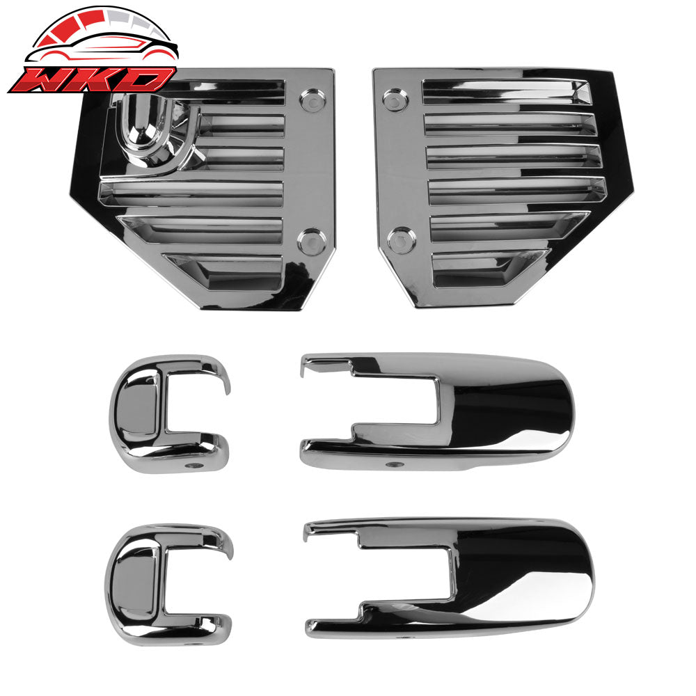 Fits 06-09 Hummer H2 ABS Chrome Door Handle Tail Lamp Mirror Vent Cover License