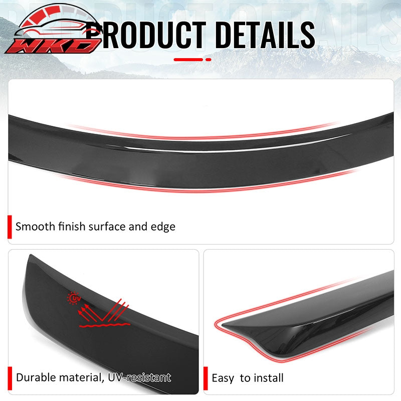Wholesale 2012-2017 Hyundai Accent Sedan 4DR Rear Trunk Spoiler Wing Gloss Black ABS - Wikond Auto