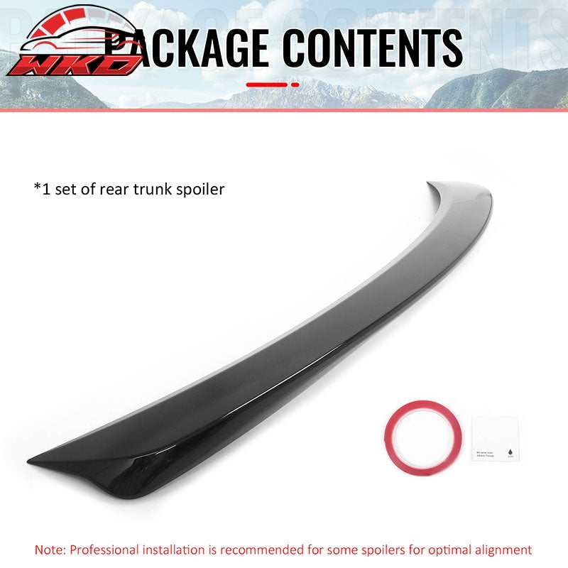 Wholesale 2012-2017 Hyundai Accent Sedan 4DR Rear Trunk Spoiler Wing Gloss Black ABS - Wikond Auto