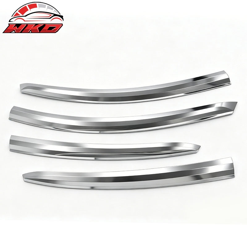 Fits 10-17 Hyundai Accent Sedan Chrome Window Visors Sun Shade Rain Guard 4PCS