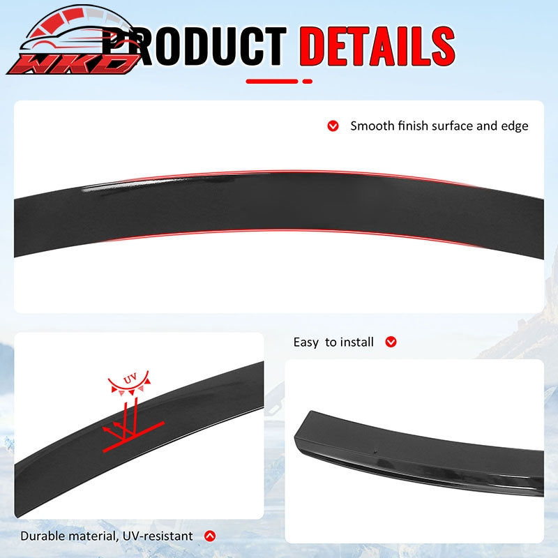 Wholesale 2012-2017 Hyundai Accent Sedan Gloss Black Rear Window Roof Spoiler ABS - Wikond Auto