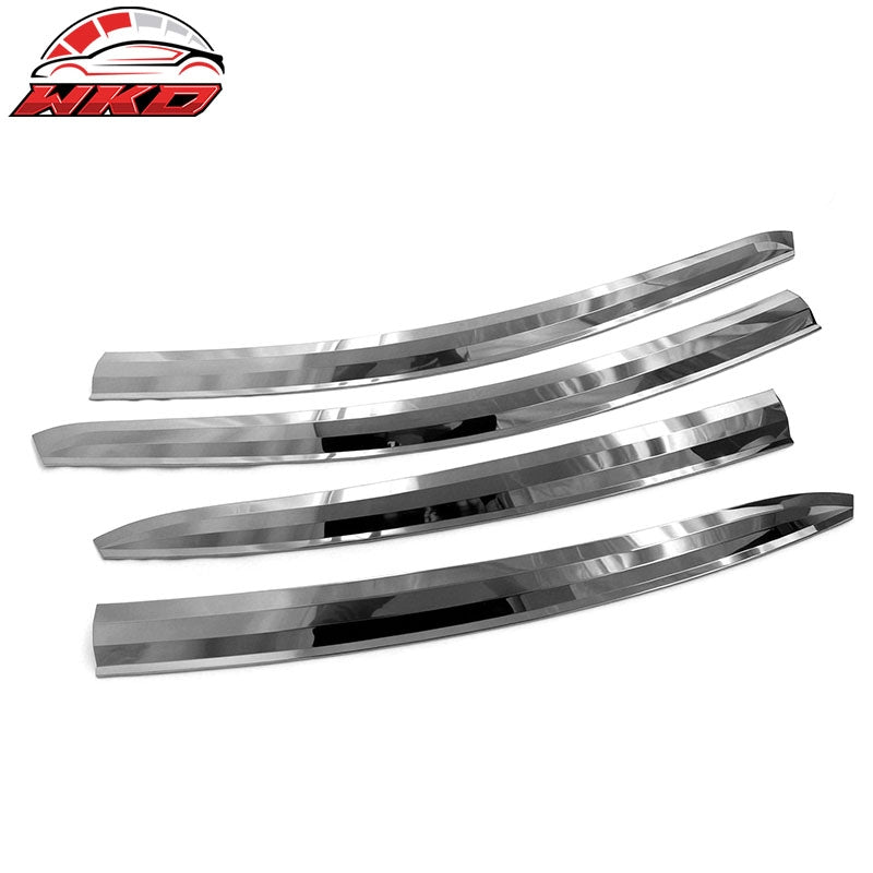 Fits 11-17 Hyundai Accent Window Visors ABS Chrome Sun Rain Guard Deflector 4PCS