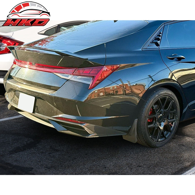 Fits 21-26 Hyundai Elantra 4-Door Sedan Rear Trunk Spoiler Wing ABS Gloss Black
