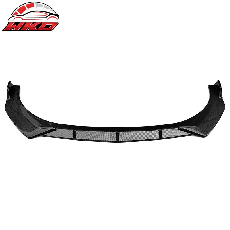 Fits 21-23 Hyundai Elantra 4DR Sedan Carbon Fiber Print 3PC Front Bumper Lip PP
