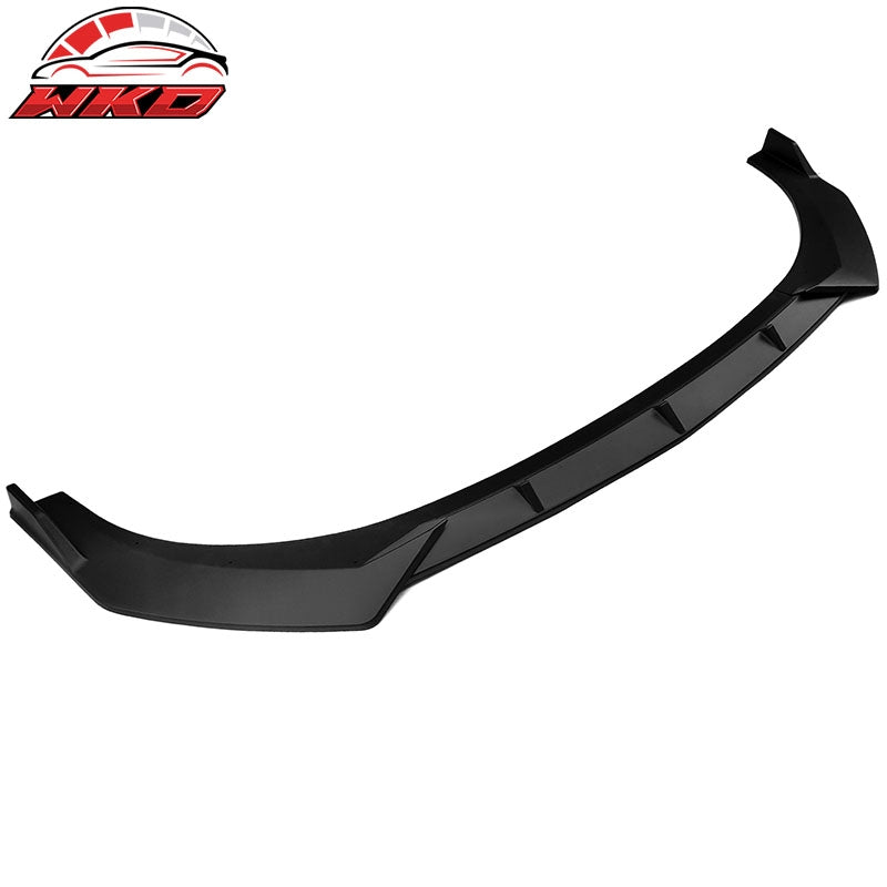 Fits 21-23 Hyundai Elantra 4DR Sedan Matte Black PP 3PC Front Bumper Lip Spoiler
