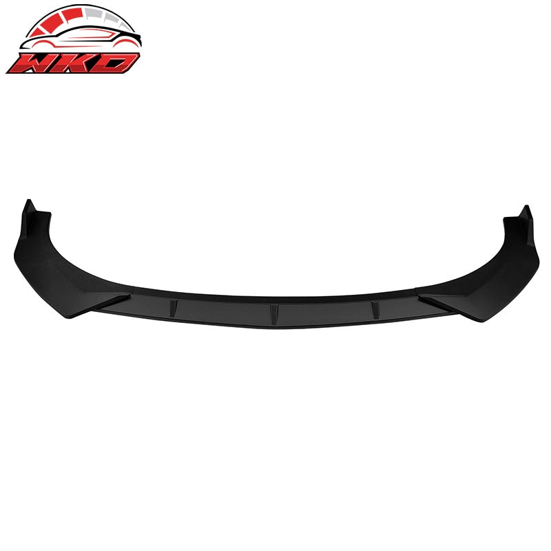 Fits 21-23 Hyundai Elantra 4DR Sedan Matte Black PP 3PC Front Bumper Lip Spoiler