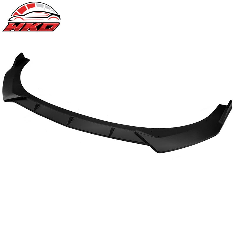 Fits 21-23 Hyundai Elantra 4DR Sedan Matte Black PP 3PC Front Bumper Lip Spoiler