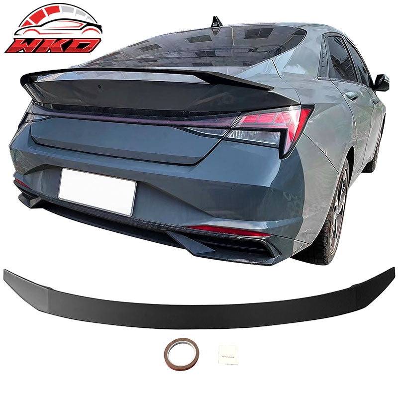 Wholesale 21-26 Hyundai Elantra 4DR Sedan Matte Black ABS Rear Trunk Spoiler Wing