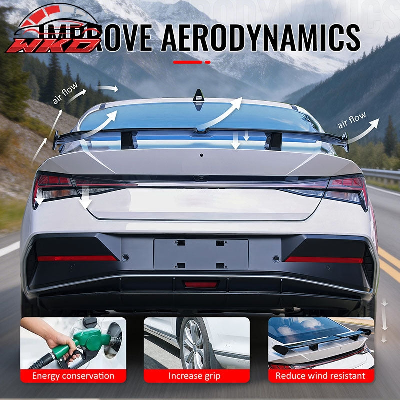 Wholesale 21-26 Hyundai Elantra 54" PRO Style Rear Trunk Spoiler Wing Matte Black ABS - Wikond Auto