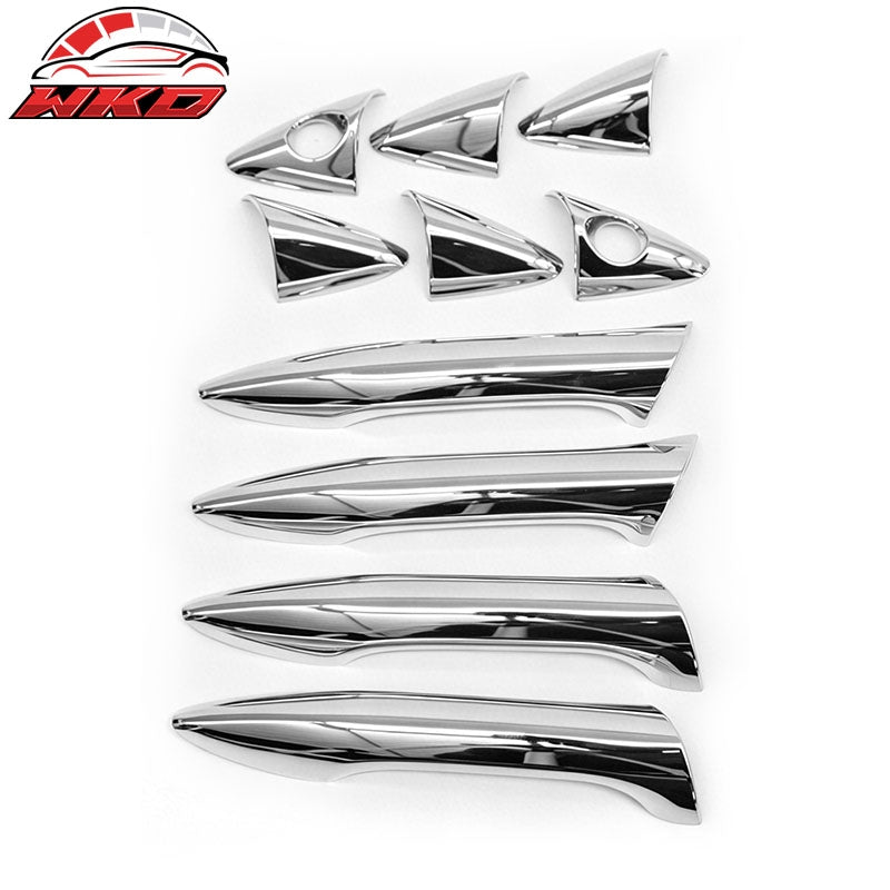 Wholesale Fits 11-16 Hyundai Elantra Chrome ABS Door Handle Covers Cap w/ 1 or 2 Key Holes