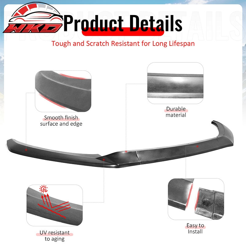 Wholesale 17-18 Hyundai Elantra GT Style Unpainted Front Bumper Lip Spoiler PU 3PCS - Wikond Auto
