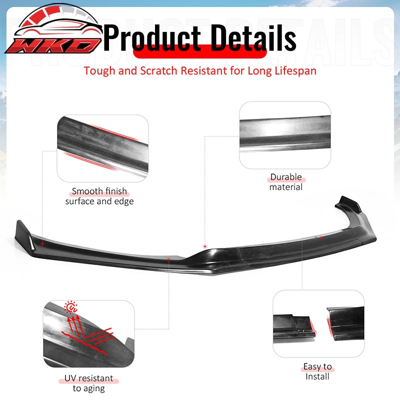 Wholesale 17-18 Hyundai Elantra IK4 Style PU Front Bumper Lip Spoiler Unpainted 3PCS - Wikond Auto