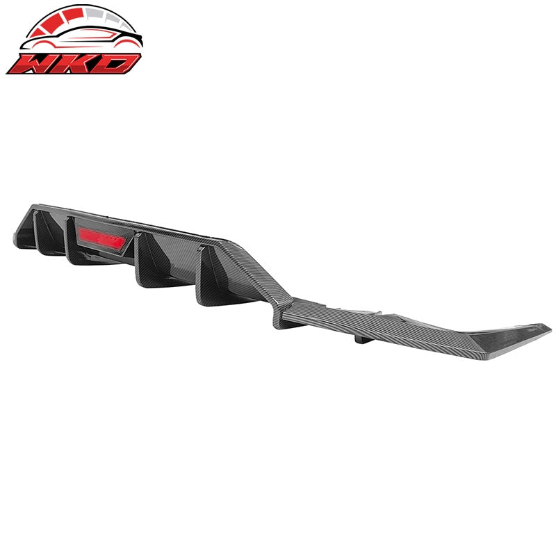 Fits 21-23 Hyundai Elantra IKON Carbon Fiber Print Rear Bumper Lip Diffuser - PP