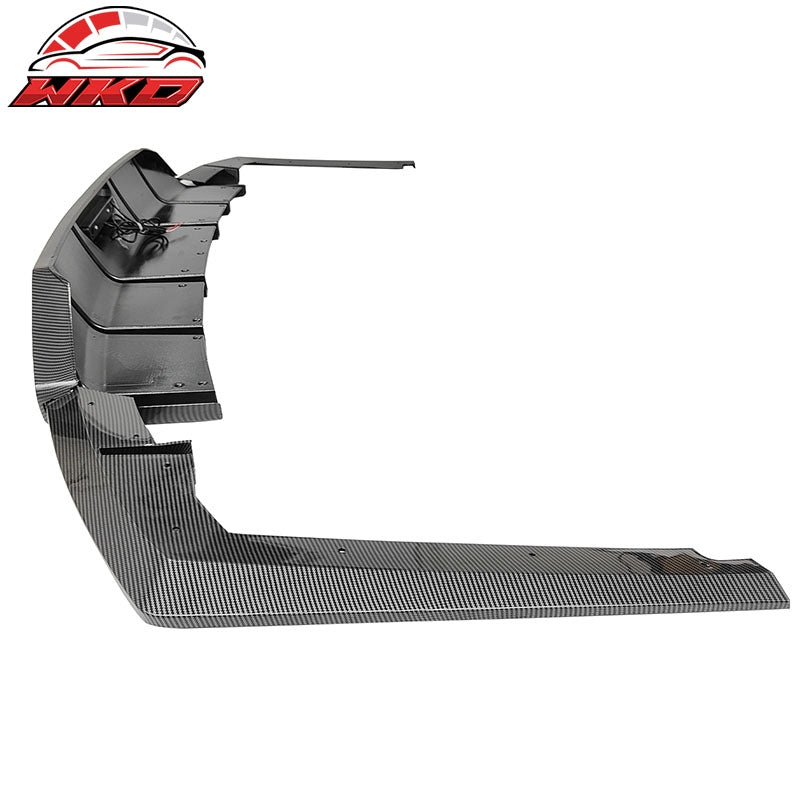 Fits 21-23 Hyundai Elantra IKON Carbon Fiber Print Rear Bumper Lip Diffuser - PP