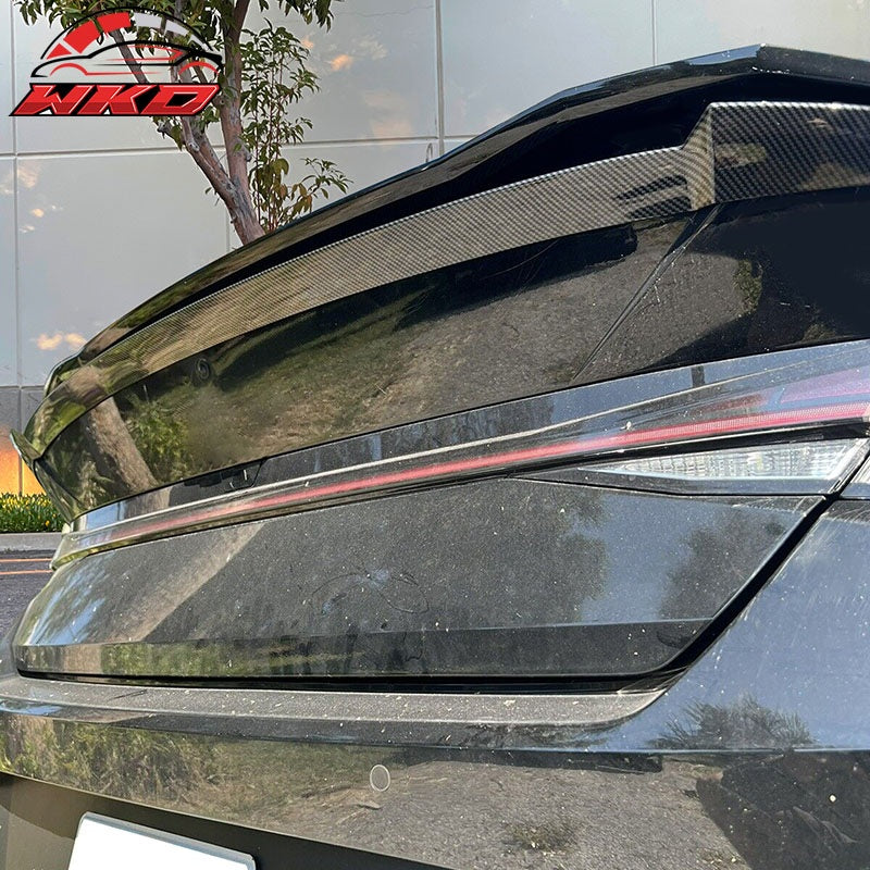 Fits 21-26 Hyundai Elantra M4 Carbon Fiber Style Trunk Spoiler