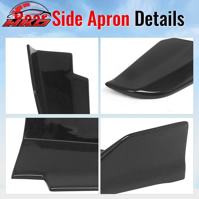 For 24-26 Hyundai Elantra N Line Gloss Black IKON Rear Bumper Side Corner Aprons