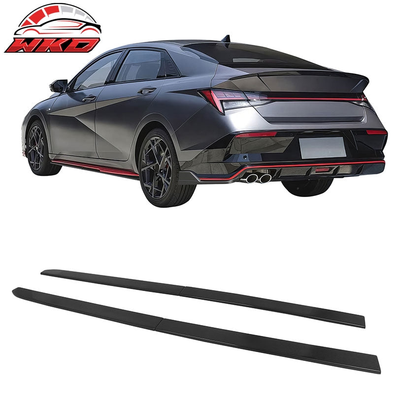 Wholesale 21-26 Hyundai Elantra N Line IKON Side Skirt Extension Lip ABS Gloss Black