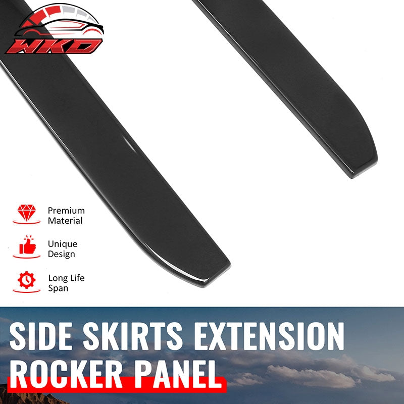 Fits 21-26 Hyundai Elantra N Line IKON Side Skirt Extension Lip ABS Gloss Black