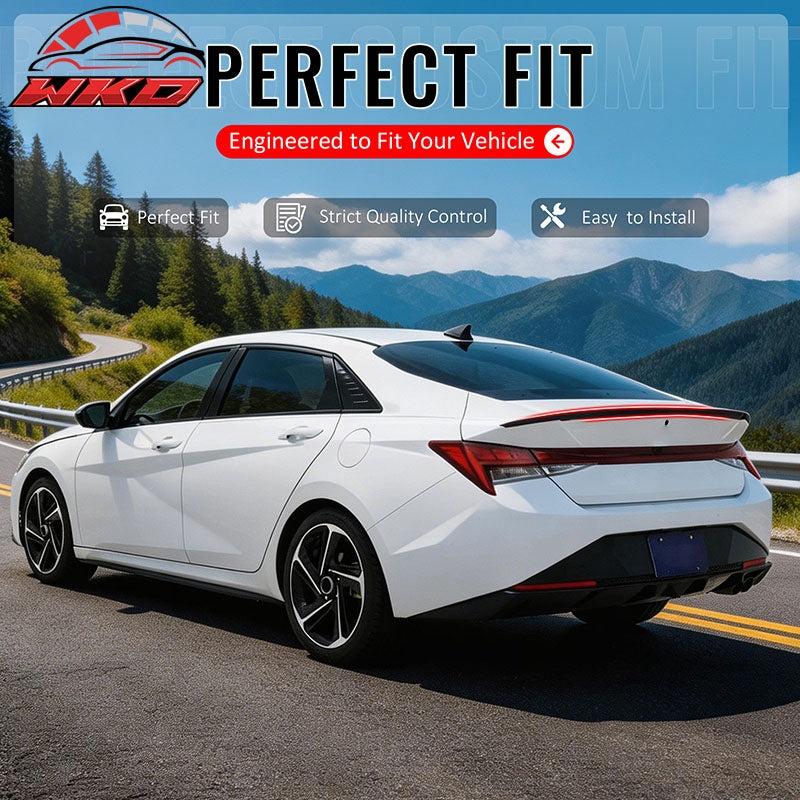 Wholesale 21-26 Hyundai Elantra N Line Style Rear Trunk Spoiler Wing Gloss Black ABS - Wikond Auto