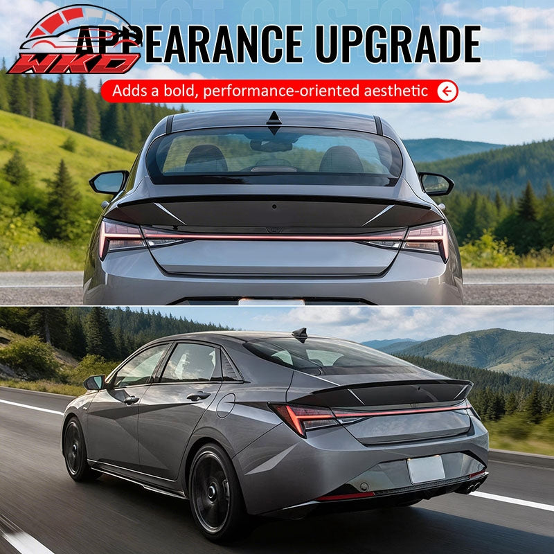 Wholesale 21-26 Hyundai Elantra N Line Style Rear Trunk Spoiler Wing Gloss Black ABS - Wikond Auto